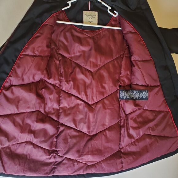 Tommy Hilfiger Smal Winter Coat Hooded Pockets Insulated Zip & Button Close - Picture 4 of 12